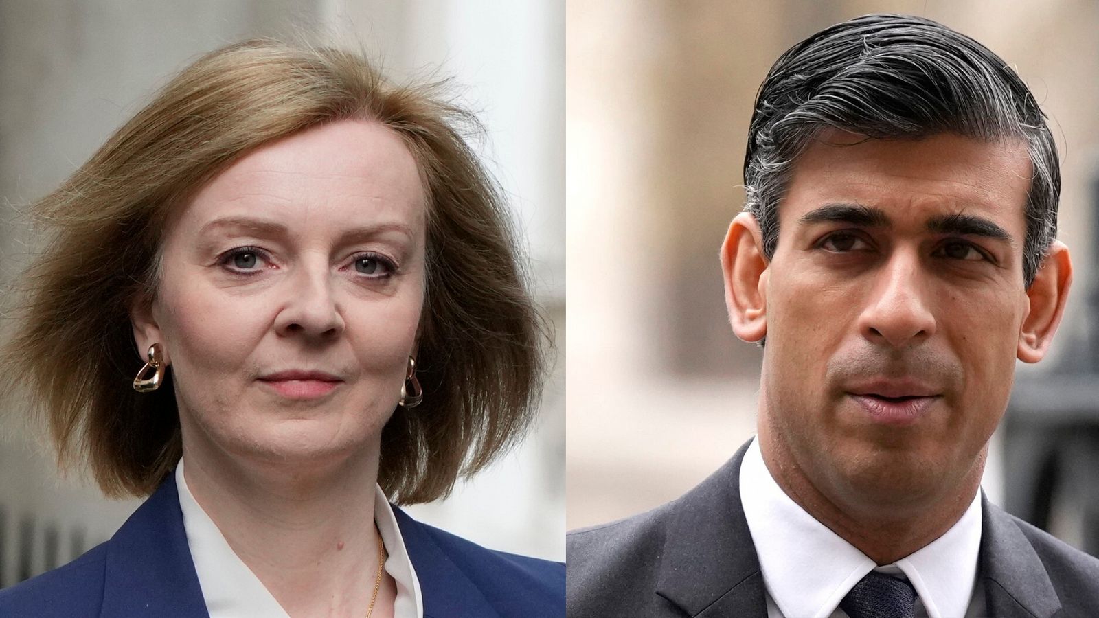 Los candidatos a liderar el Partido Conservador, la ministra de Asuntos Exteriores, Liz Truss, y el exministro de Finanzas, Rishi Sunak.