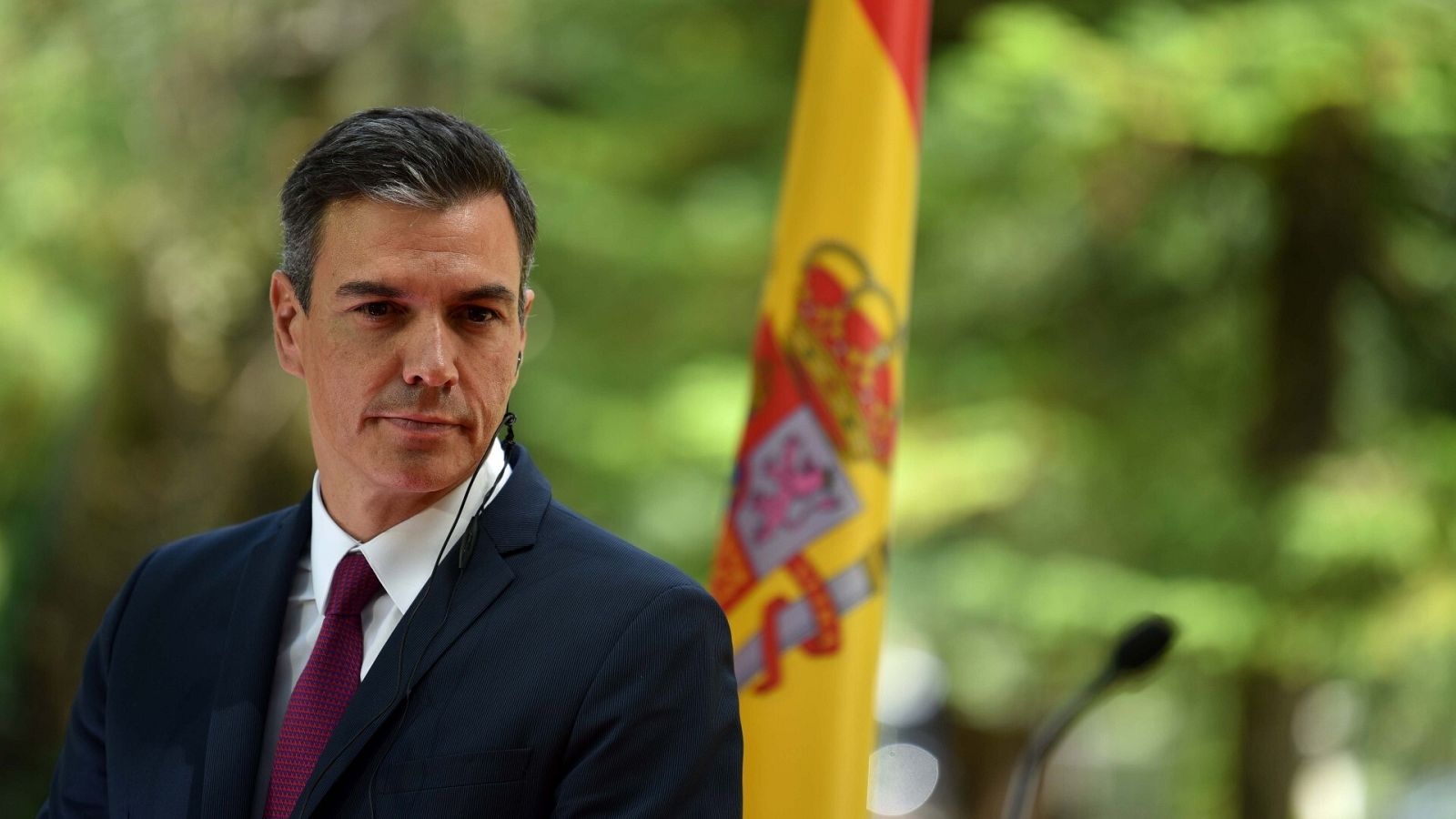 El presidente del Gobierno, Pedro Sánchez, durante su visita a Montenegro.