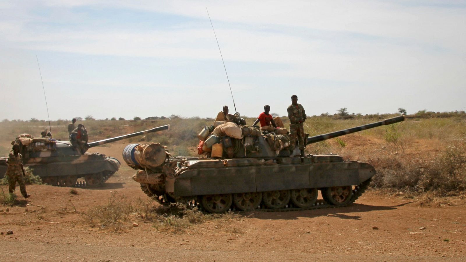 Una imagen de archivo de soldados y tanques de las Fuerzas Armadas etíopes.