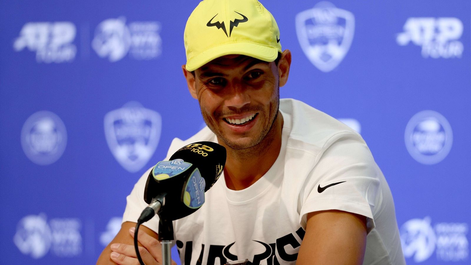 Rafa Nadal en rueda de prensa en Cincinnati