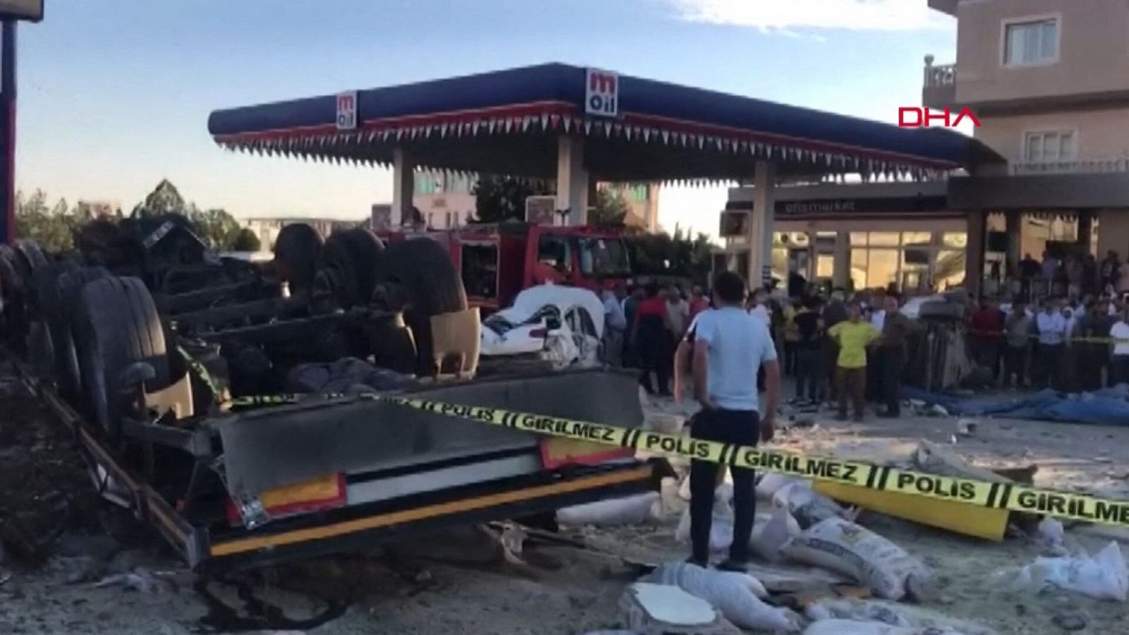 Imagen de vídeo del accidente en la ciudad de Derik, provincia de Mardin, Turquía.