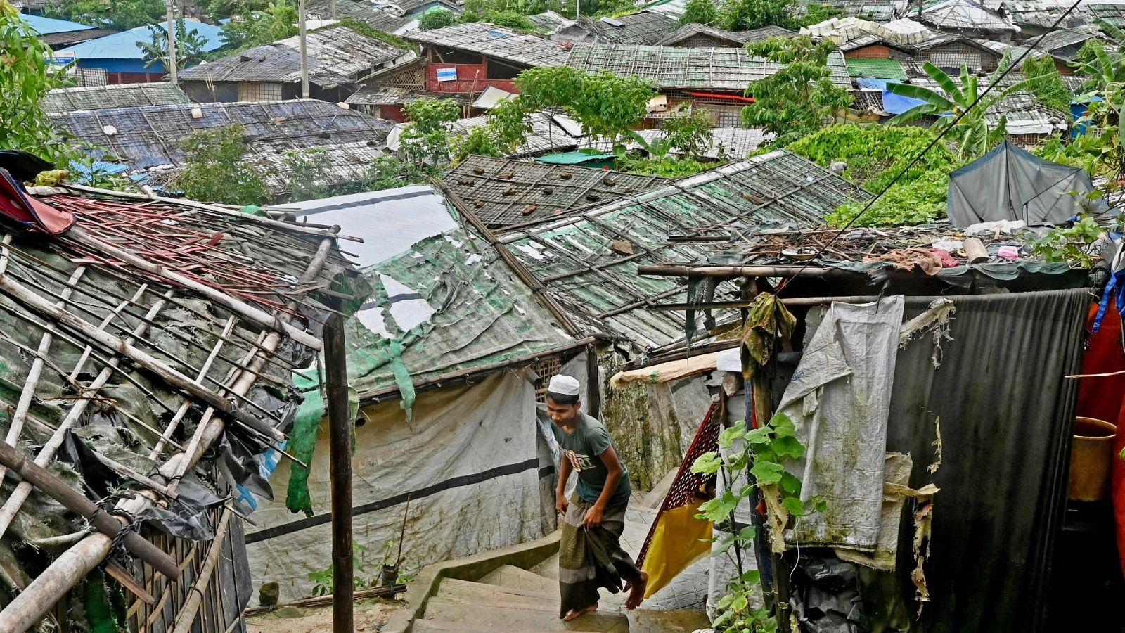 Un refugiado rohinyá en el campo de Baluljali, en Ujia, que forma parte del complejo de campos de Cox's Bazar en Bangladesh, el 14 de agosto de 2022. Munir uz Zaman / AFP