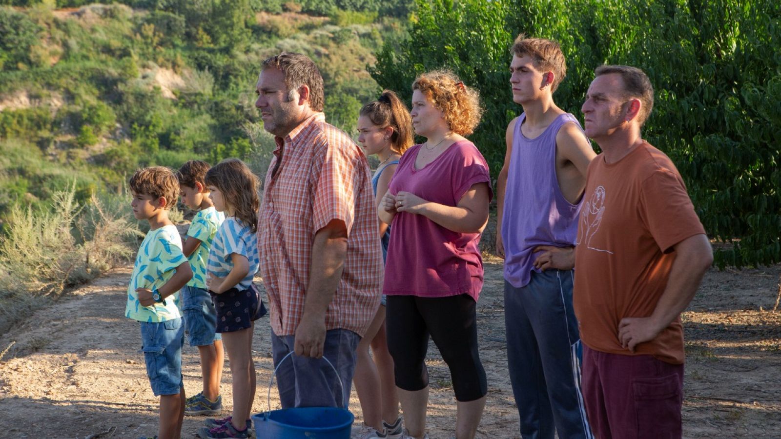 La família protagonista de la pel·lícula 'Alcarràs', dirigida per Carla Simón, interpretada per actors no professionals