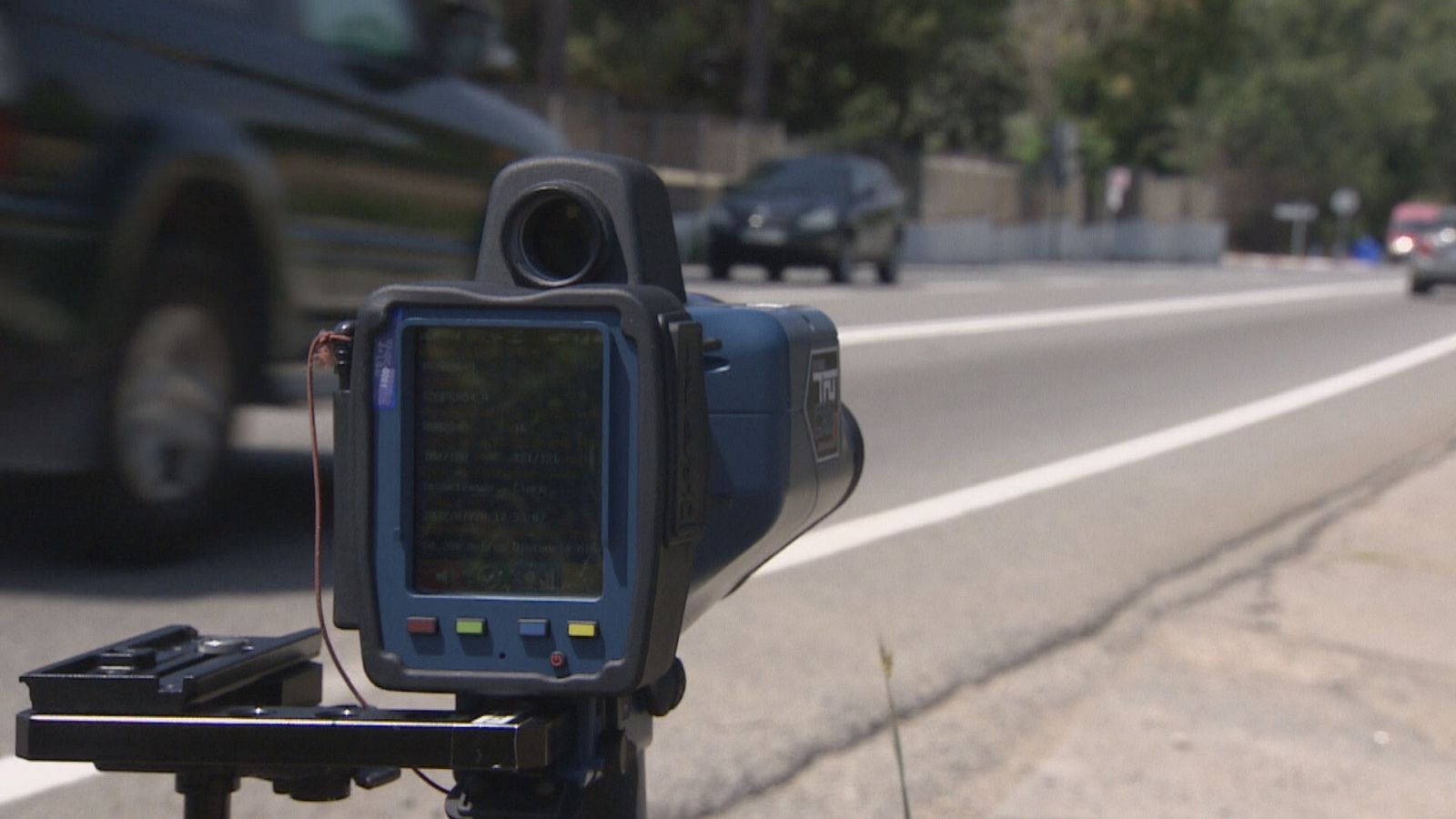 Imatge d'un radar mòbil que utilitzen els Mossos d'Esquadra