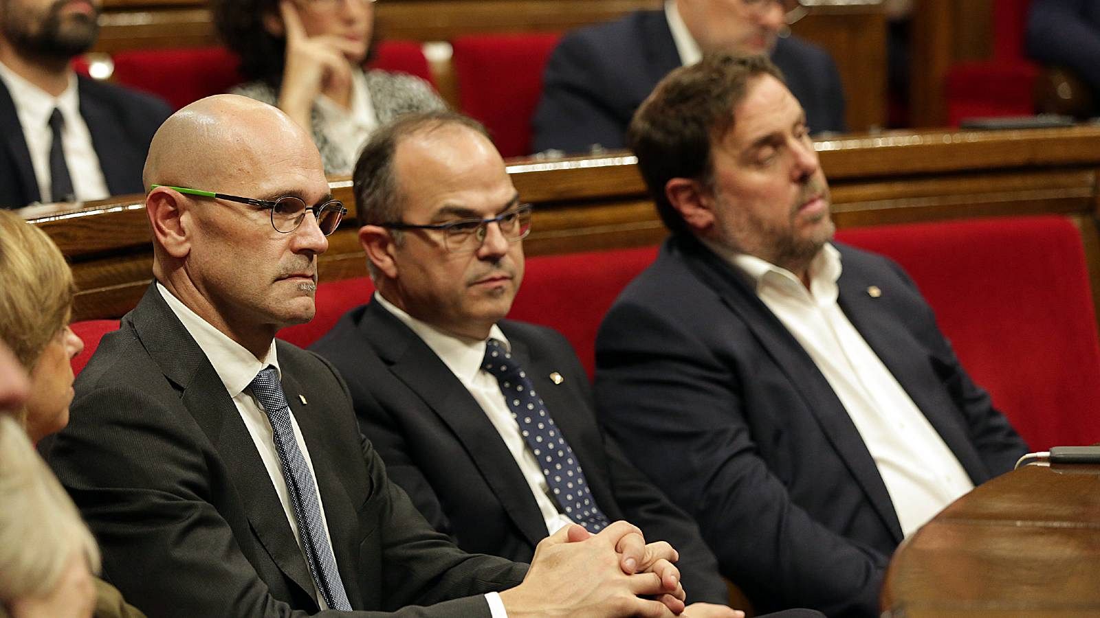 Raül Romeva, Jordi Turull i Oriol Junqueras