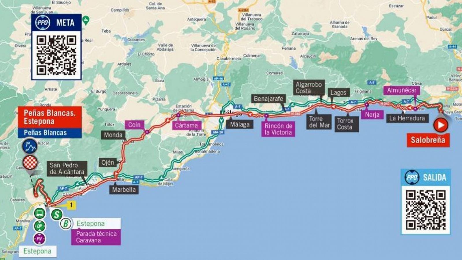 Mapa de la etapa 12 de la Vuelta 2022.