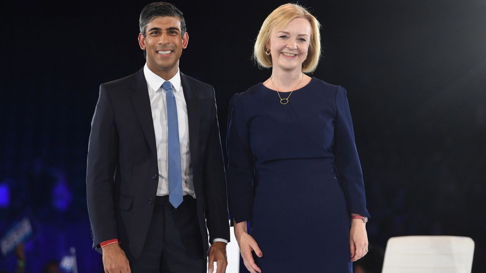 Rishi Sunak y Liz Truss en la campaña electoral del Partido Conservador en el Wembley Arena