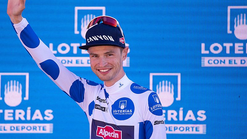 [Clasificación etapa 15 y general de la vuelta a ciclista a España 2022] Jay Vine, con el maillot de la montaña