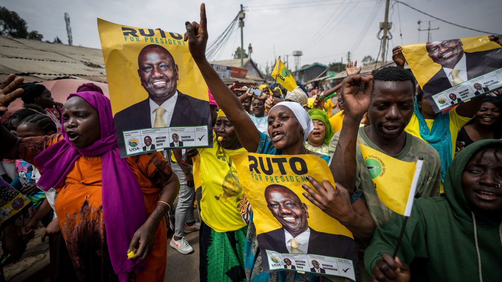 Partidarios de William Ruto se manifiestan en Nairobi, Kenia, el 5 de septiembre de 2022. AP Photo/Ben Curtis