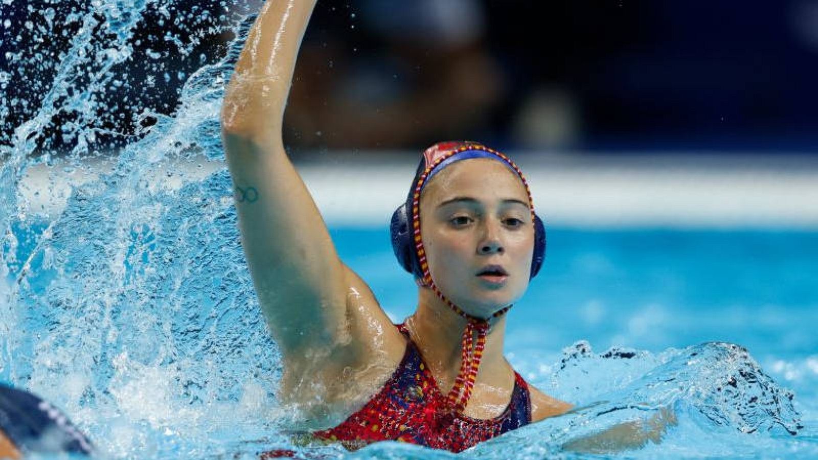 Elena Ruiz, durante el Europeo de waterpolo de Split