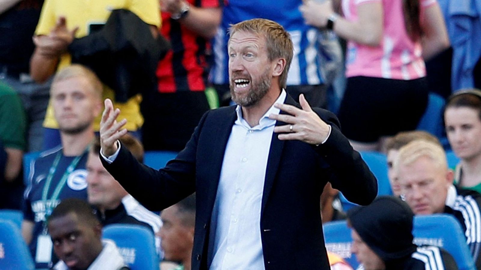 Graham Potter, nuevo técnico del Chelsea, en un partido con su anterior equipo.