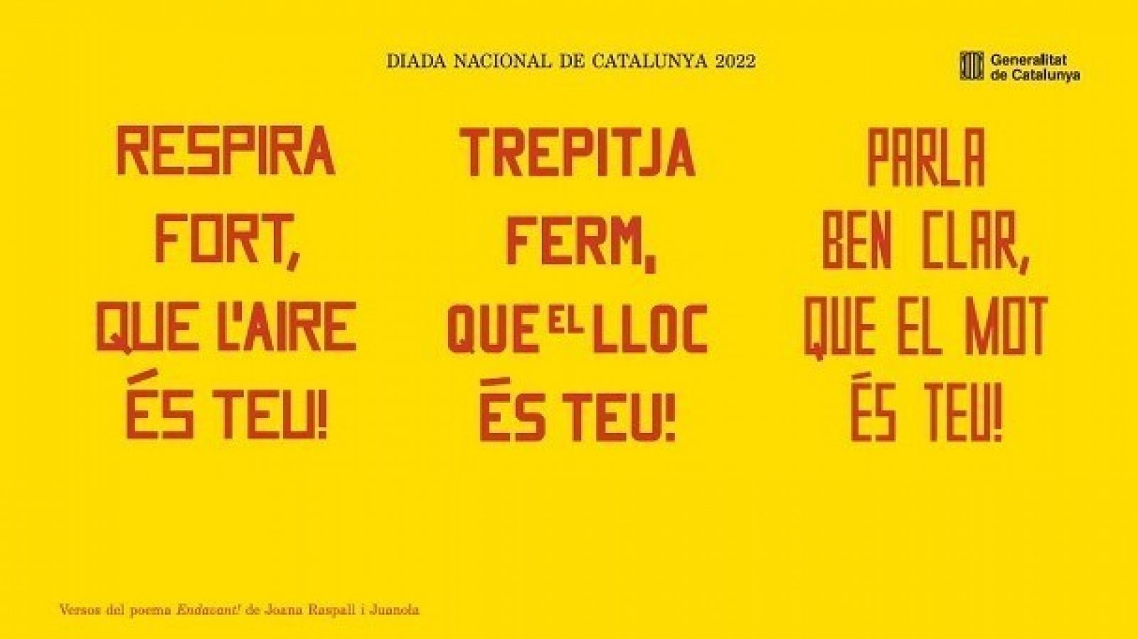 Cartell oficial de la Diada 2022 | ACN