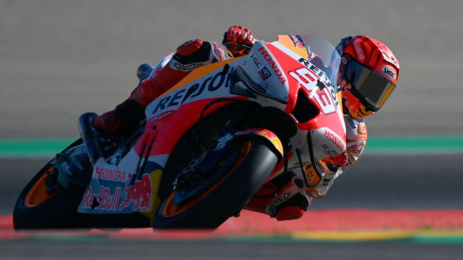 Marc Márquez en los libres de Motorland Aragón