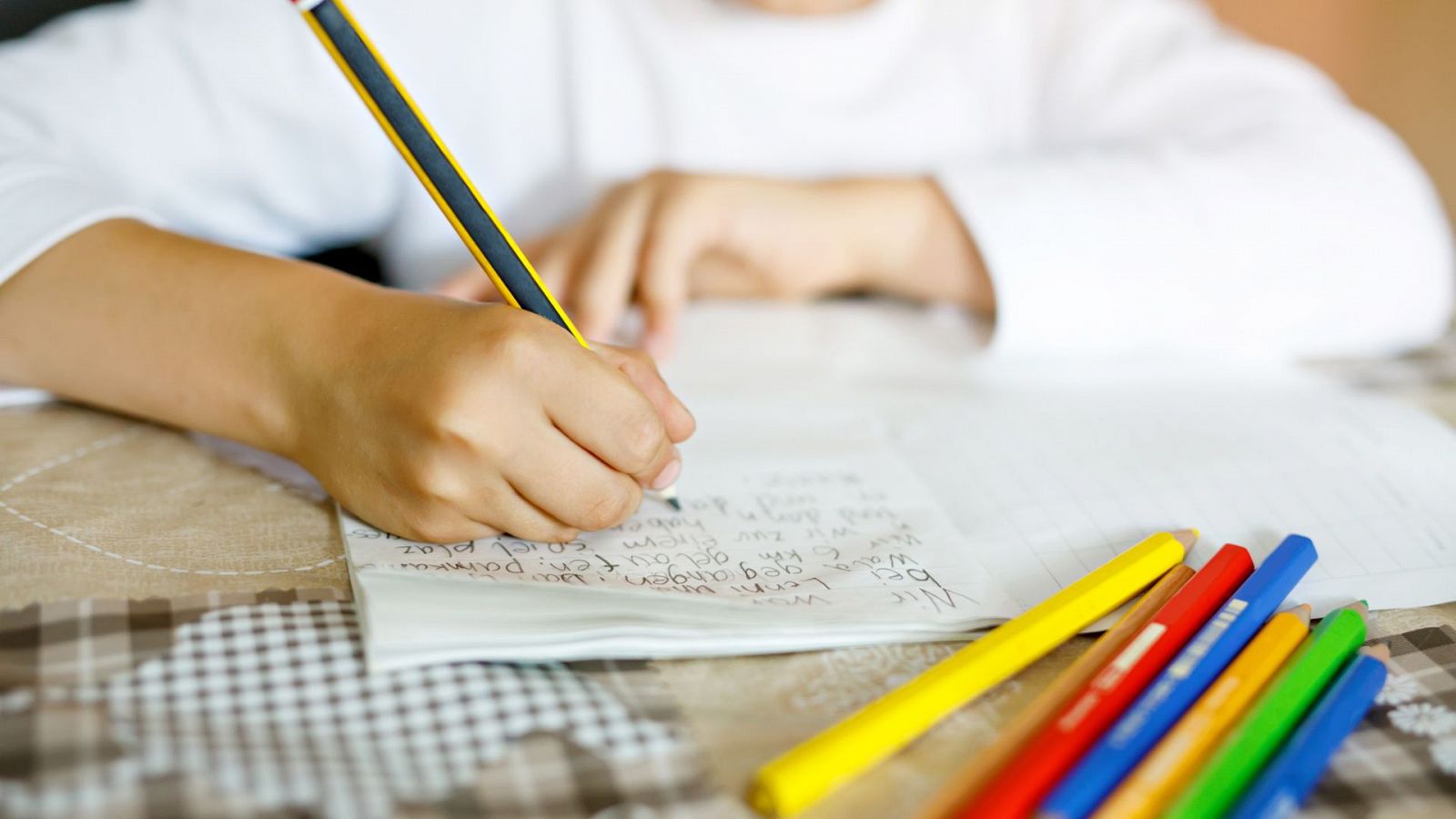 Estudiante escribiendo