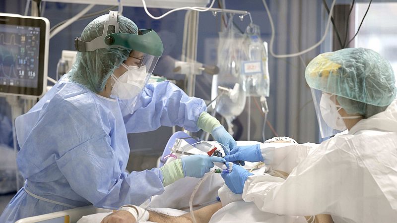 Enfermeras del hospital bilbaíno de Basurto