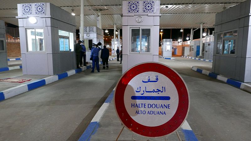 Imagen de la frontera del lado marroquí del Tarajal,