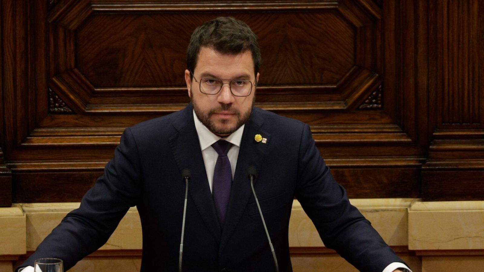  El presidente de la Generalitat de Cataluña, Pere Aragonès