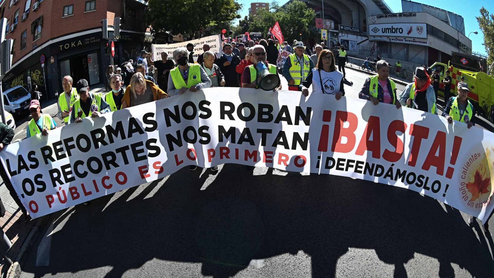 Manifestación de pensionistas en Madrid