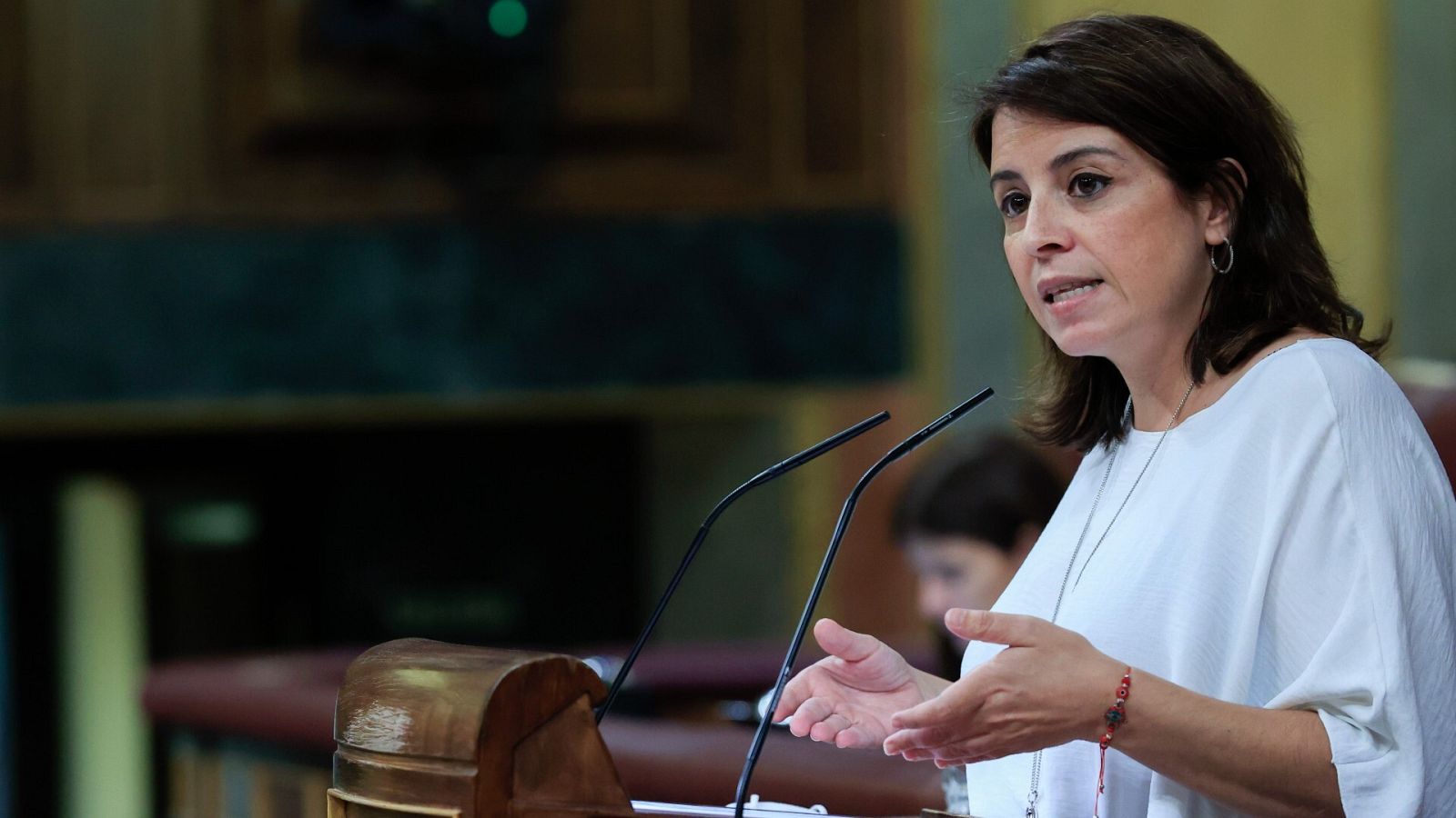 Adriana Lastra, en una imagen de archivo en una intervención en el Congreso