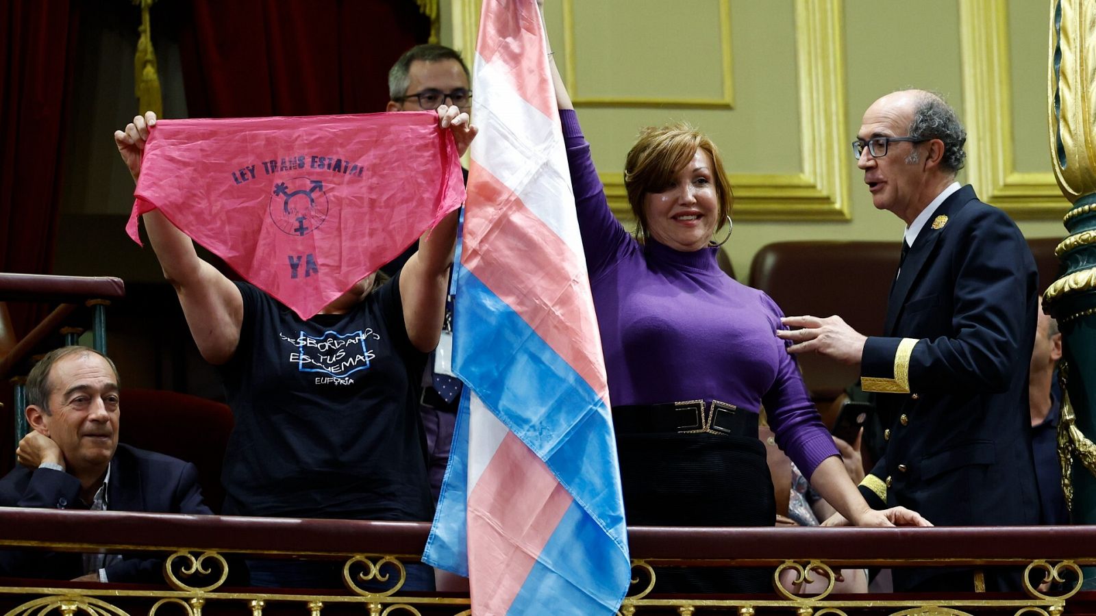 Colectivos celebran en el Congreso que la ley trans haya superado los vetos de PP y Vox