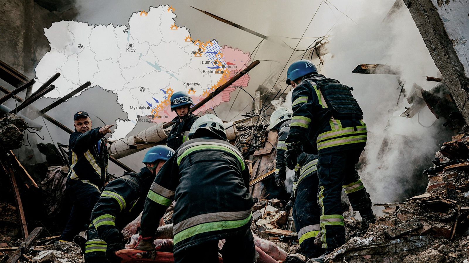 Los mapas de la 33 semana de la guerra de Ucrania