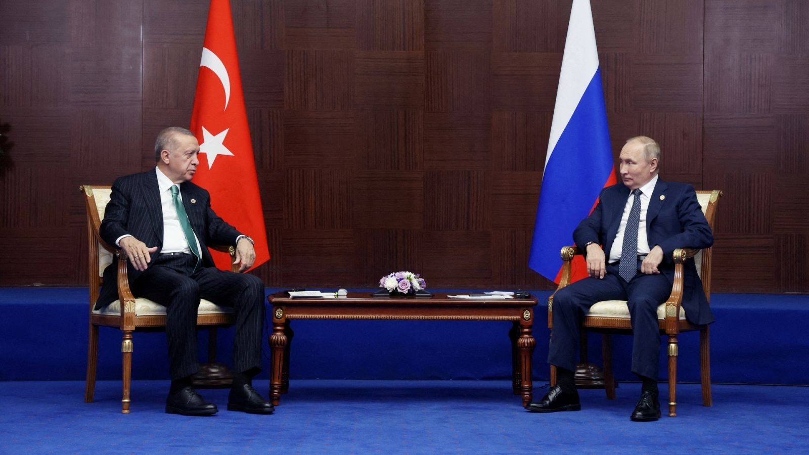 El presidente turco Tayyip Erdogan y el mandatario ruso Vladimir Putin en una imagen de archivo