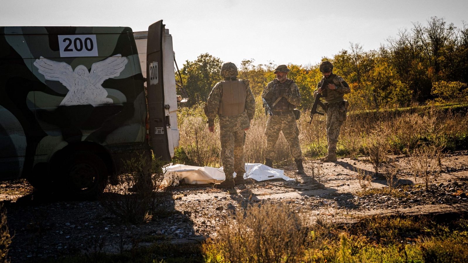 Unos soldados ucranianos en la región de Donetsk