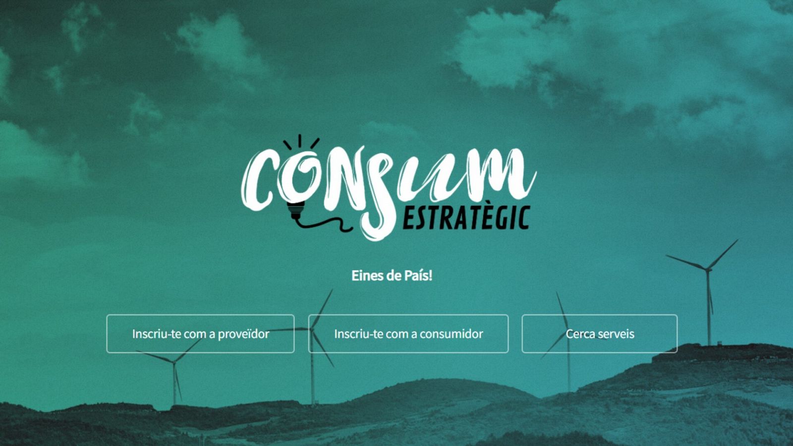 Captura de pantalla de la página web 'Consumo estratégico'