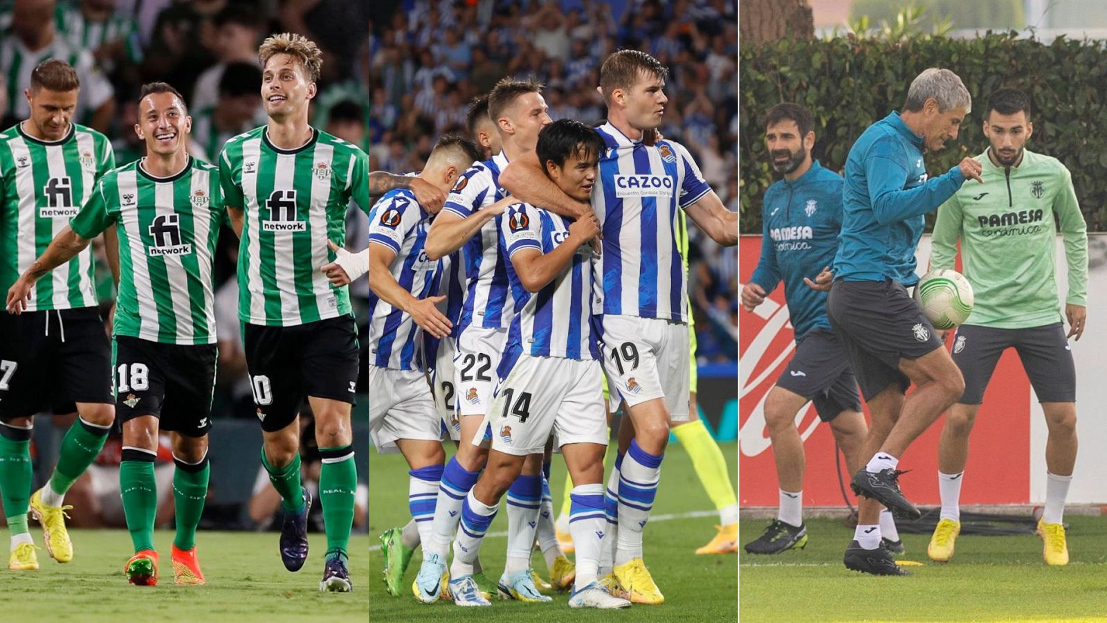 Real Betis y Real Sociedad juegan la Europa League. El Villarreal, la Conference League