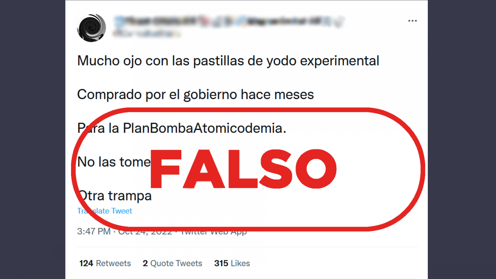 Circulan mensajes que desinforman sobre la compra de pastillas de yodo en España, pero desde el Ministerio del Interior aclaran que es una medida preventiva. Con el sello falso.
