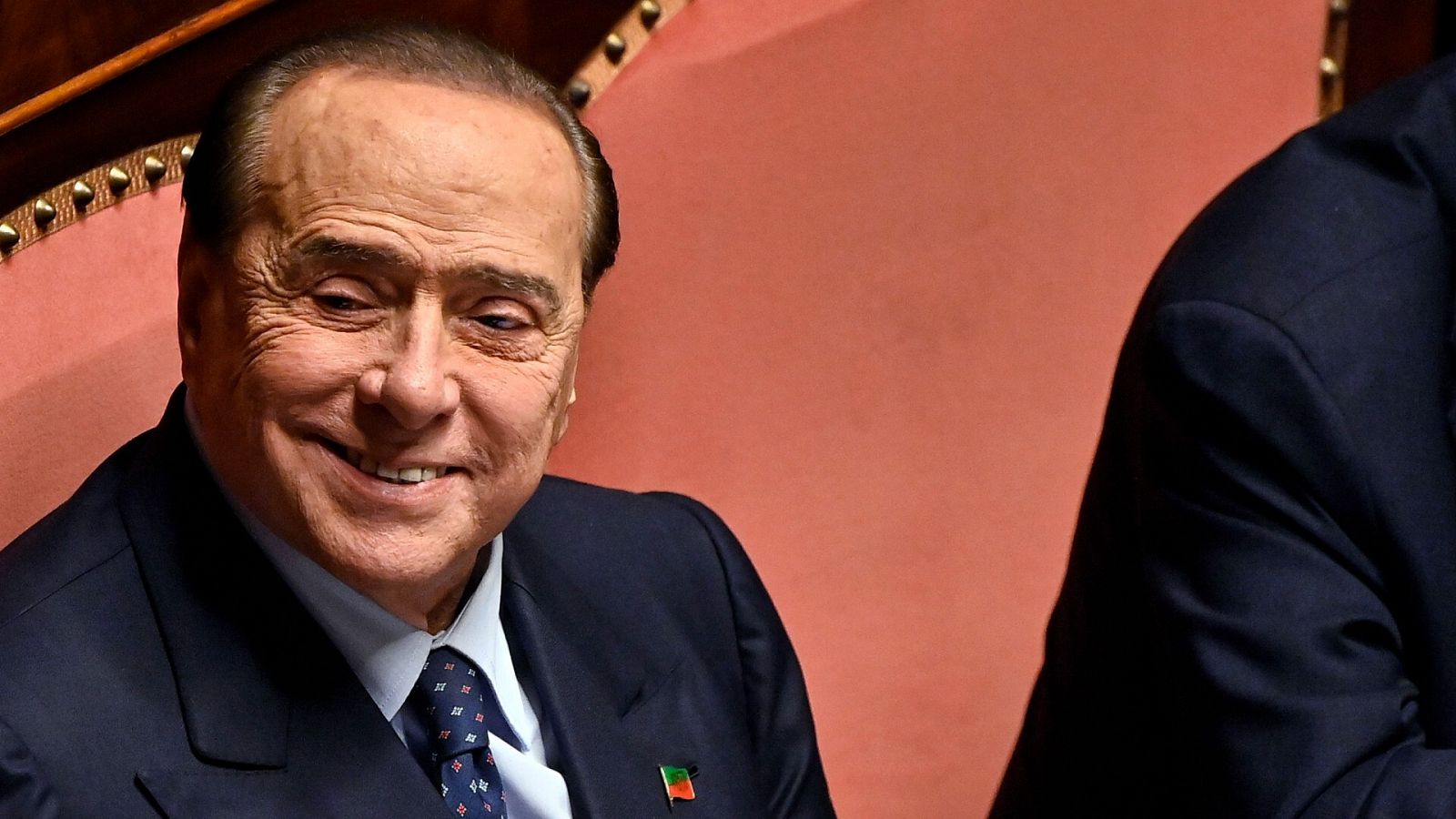 Berlusconi en el senado italiano