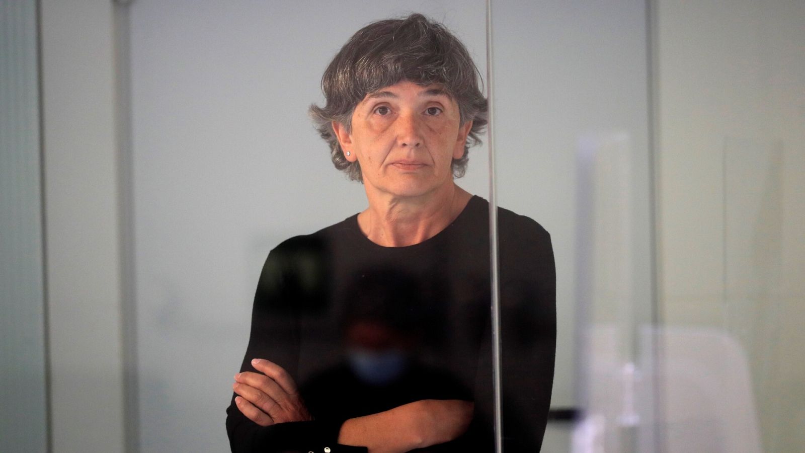 La exdirigente etarra Soledad Iparraguirre, Anboto, durante su comparecencia en la Audiencia Nacional en 2021.
