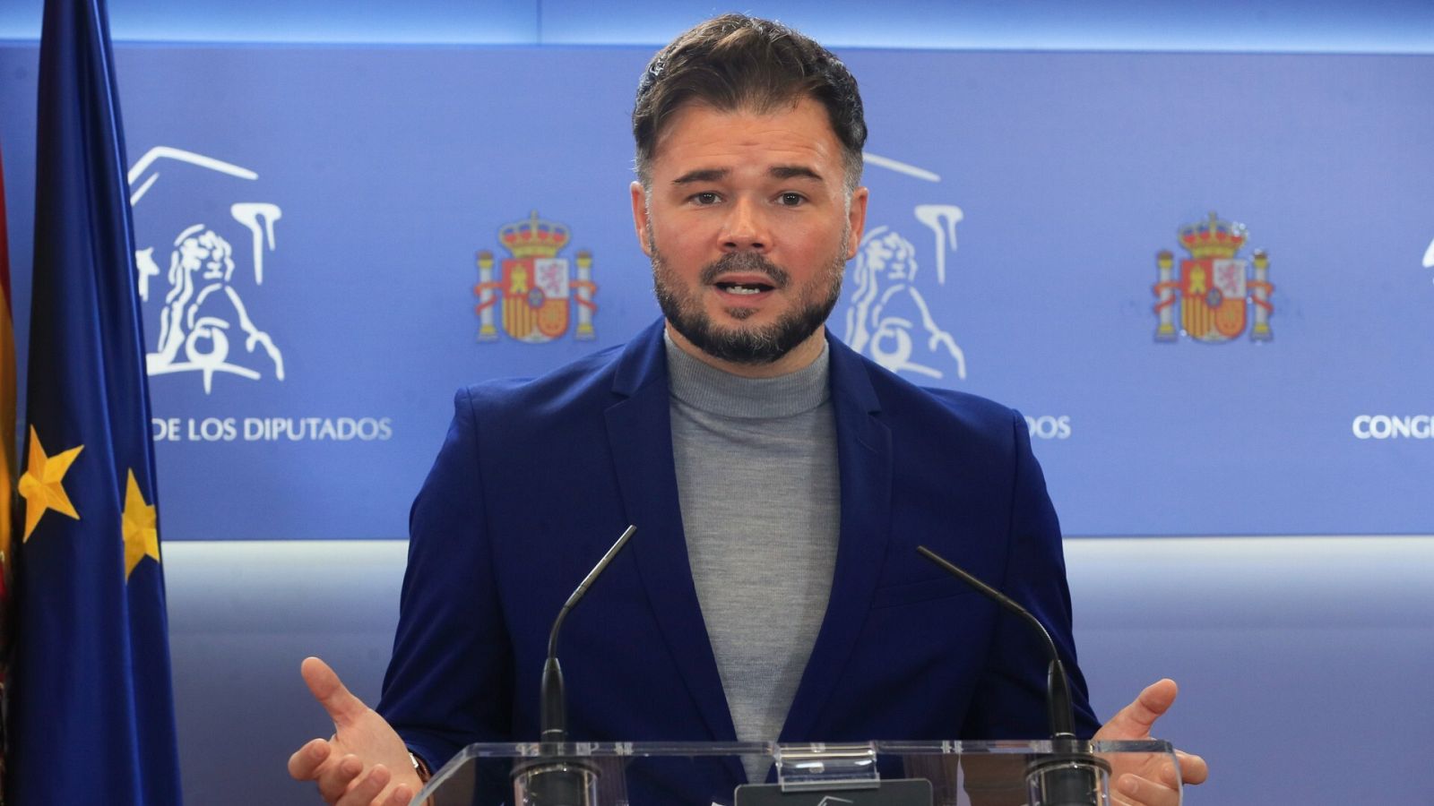 El portavoz parlamentario de ERC, Gabriel Rufián