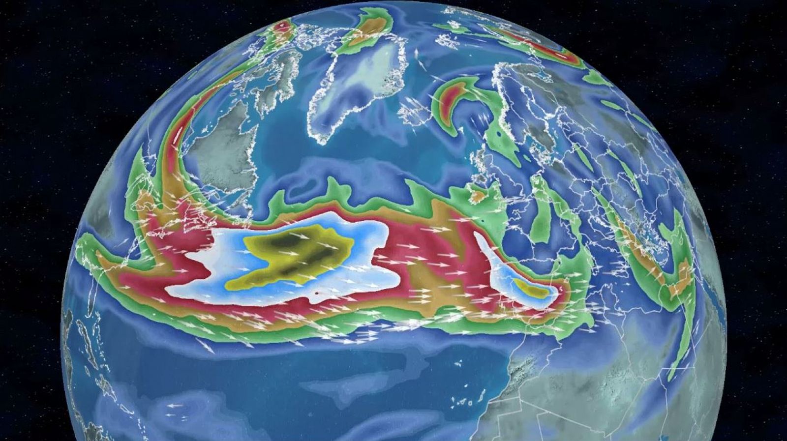 Jet stream o corrent en jet a l'hemisferi nord