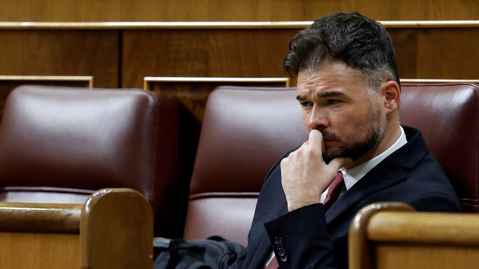 El portaveu d'ERC, Gabriel Rufián, durant la darrera jornada de debat dels Pressupostos