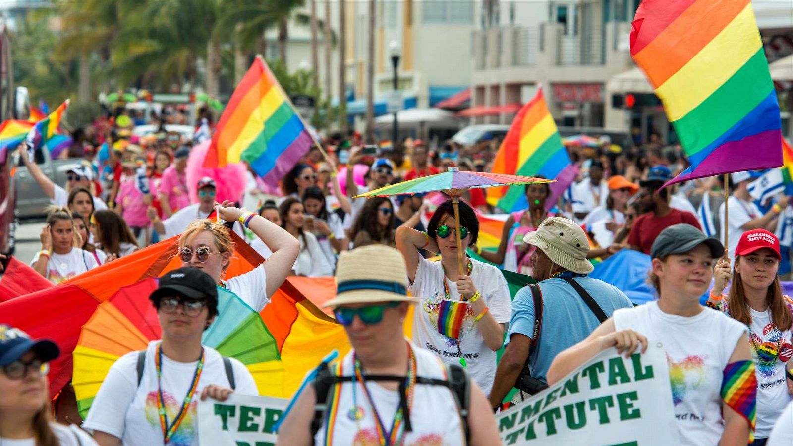 Imagen de archivo de marcha del Orgullo Gay en Miami (EE.UU.).