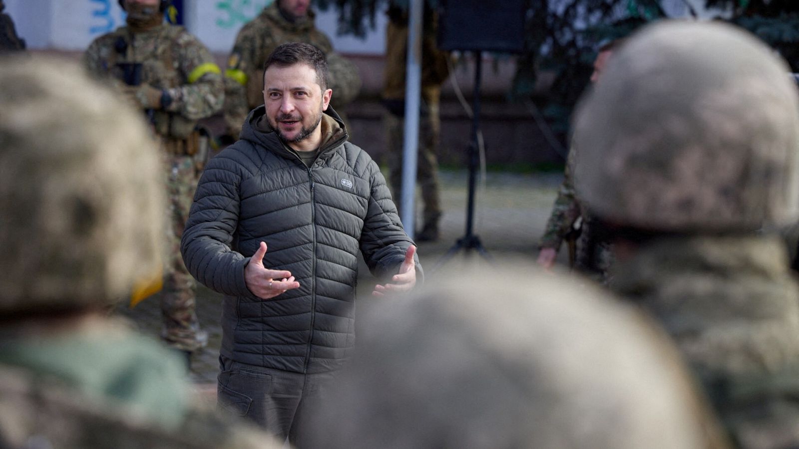 El presidente de Ucrania, Volodímir Zelenski, en una visita a Jersón