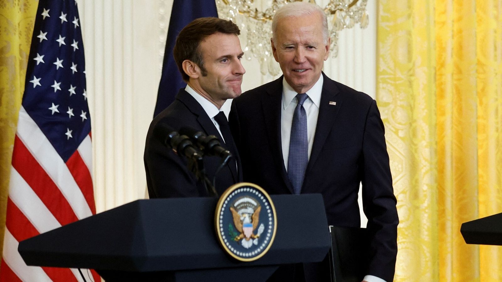 Biden y Macron comparecen en la Casa Blanca