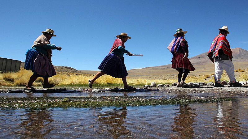 Manantiales del río Silala, en el departamento de Potosí, suroeste de Bolivia.