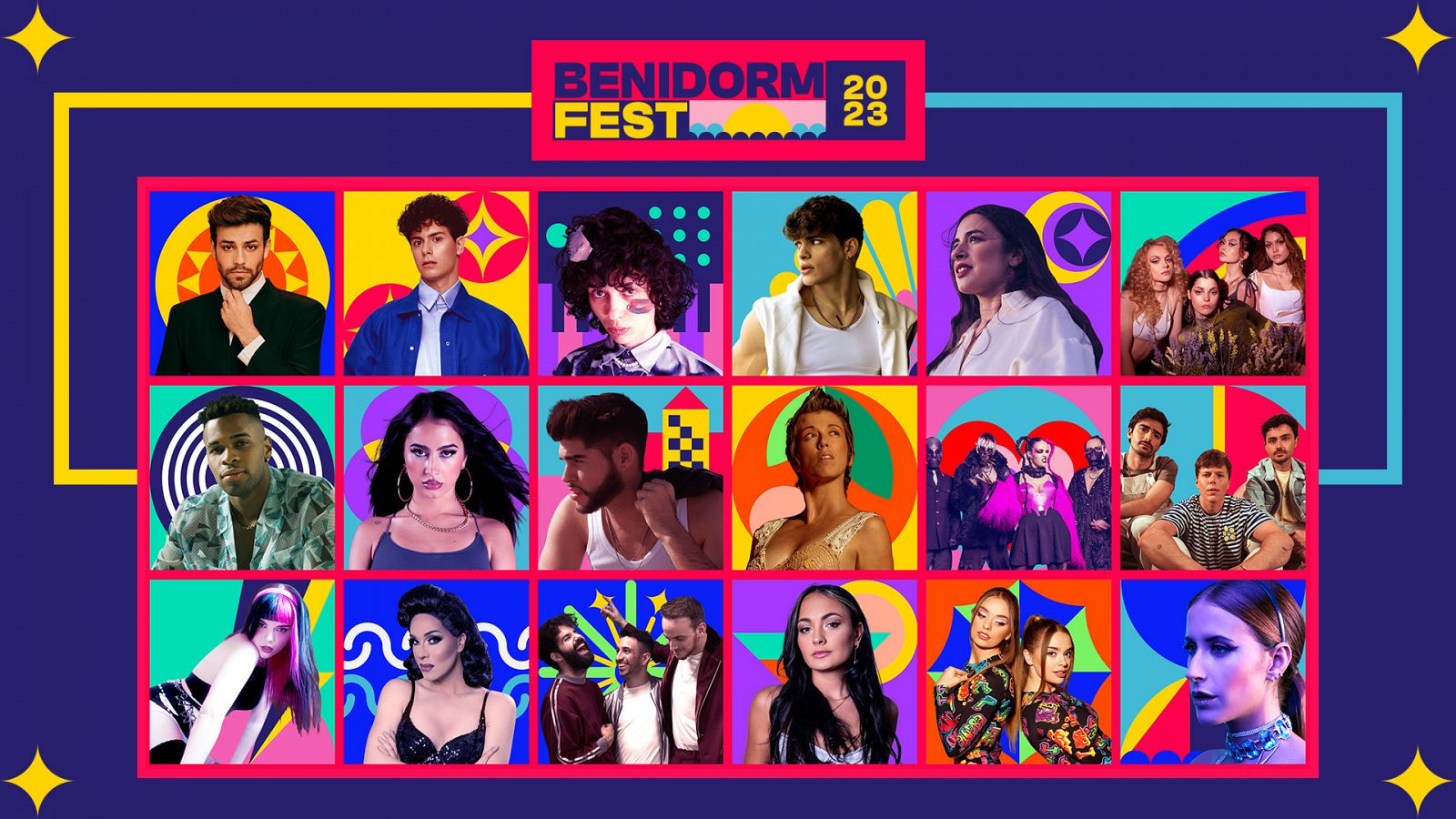 Los 18 concursantes del Benidorm Fest 2023