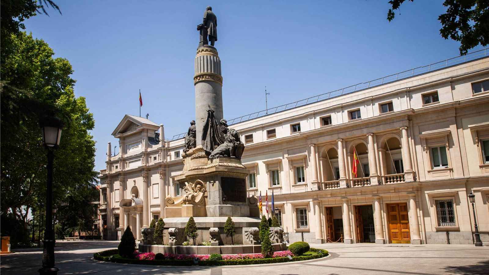 Fachada del Senado, en Madrid