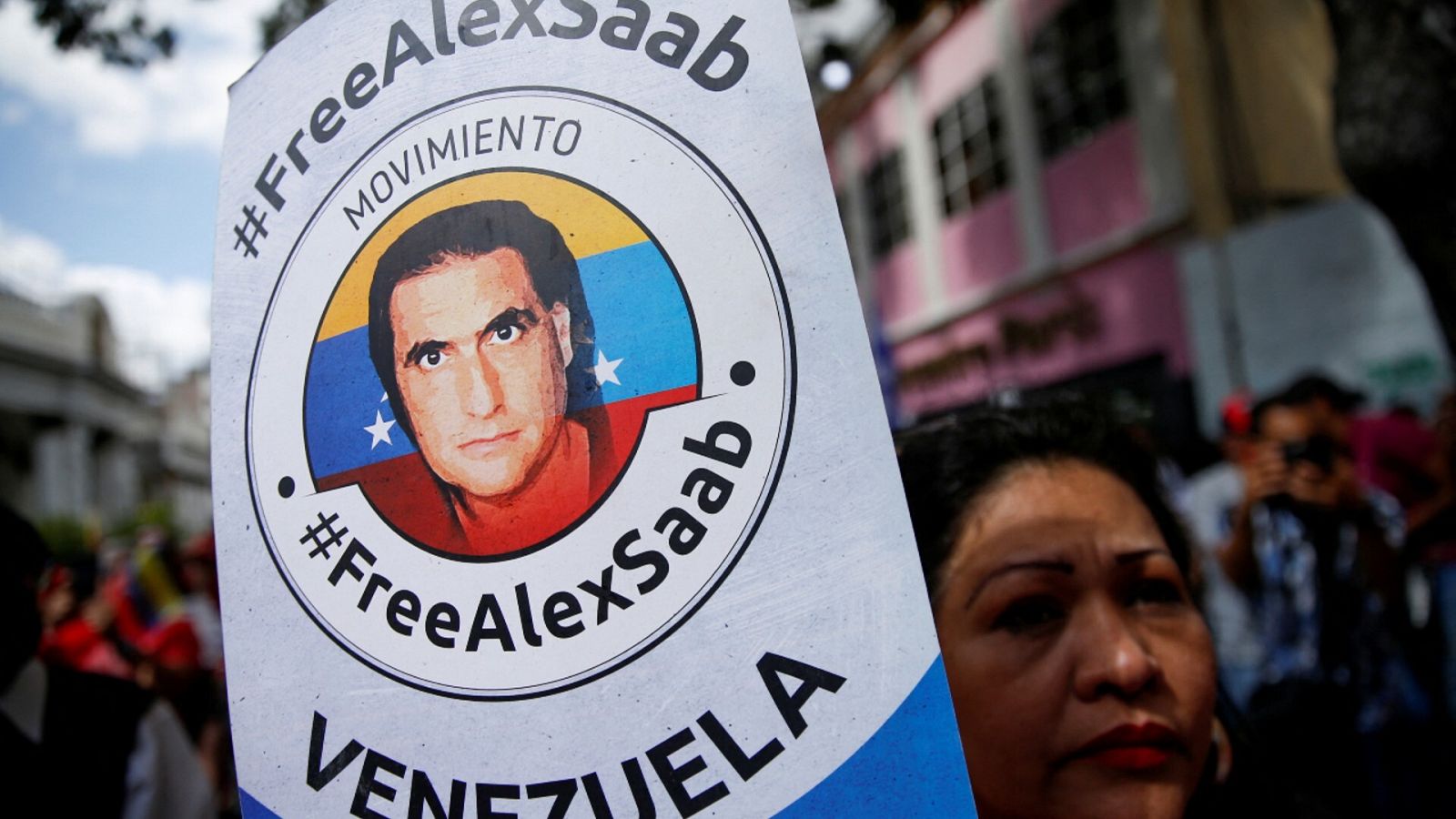 Imagen de archivo de una manifestación en Caracas para reclamar la puesta libertad del empresario colombo-venezolano Alex Saab.