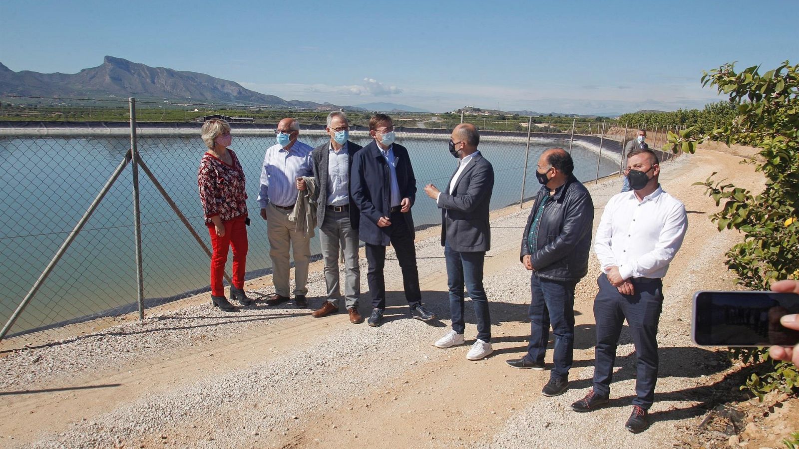 El President de la Generalitat Valenciana, Ximo Puig, visita una instalación del trasvase en una imagen de archivo