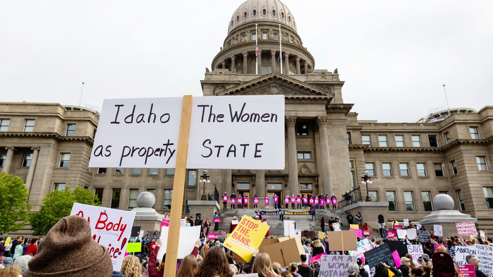 Manifestación a favor del aborto en Idaho, Estados Unidos