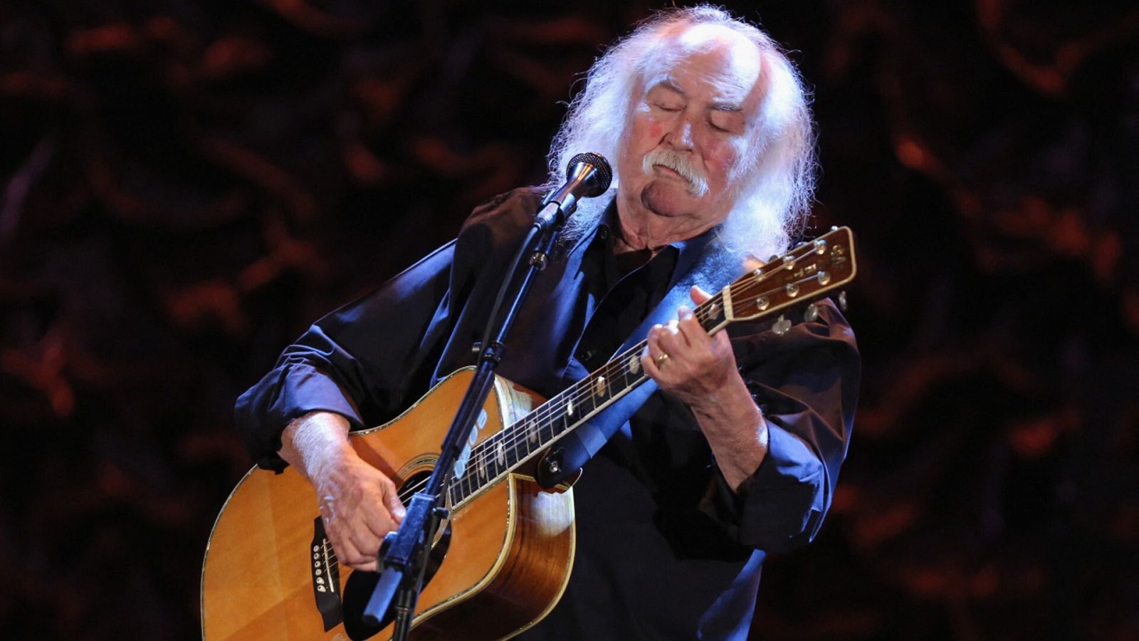 Una imagen de archivo del cantante, guitarrista y compositor David Crosby.