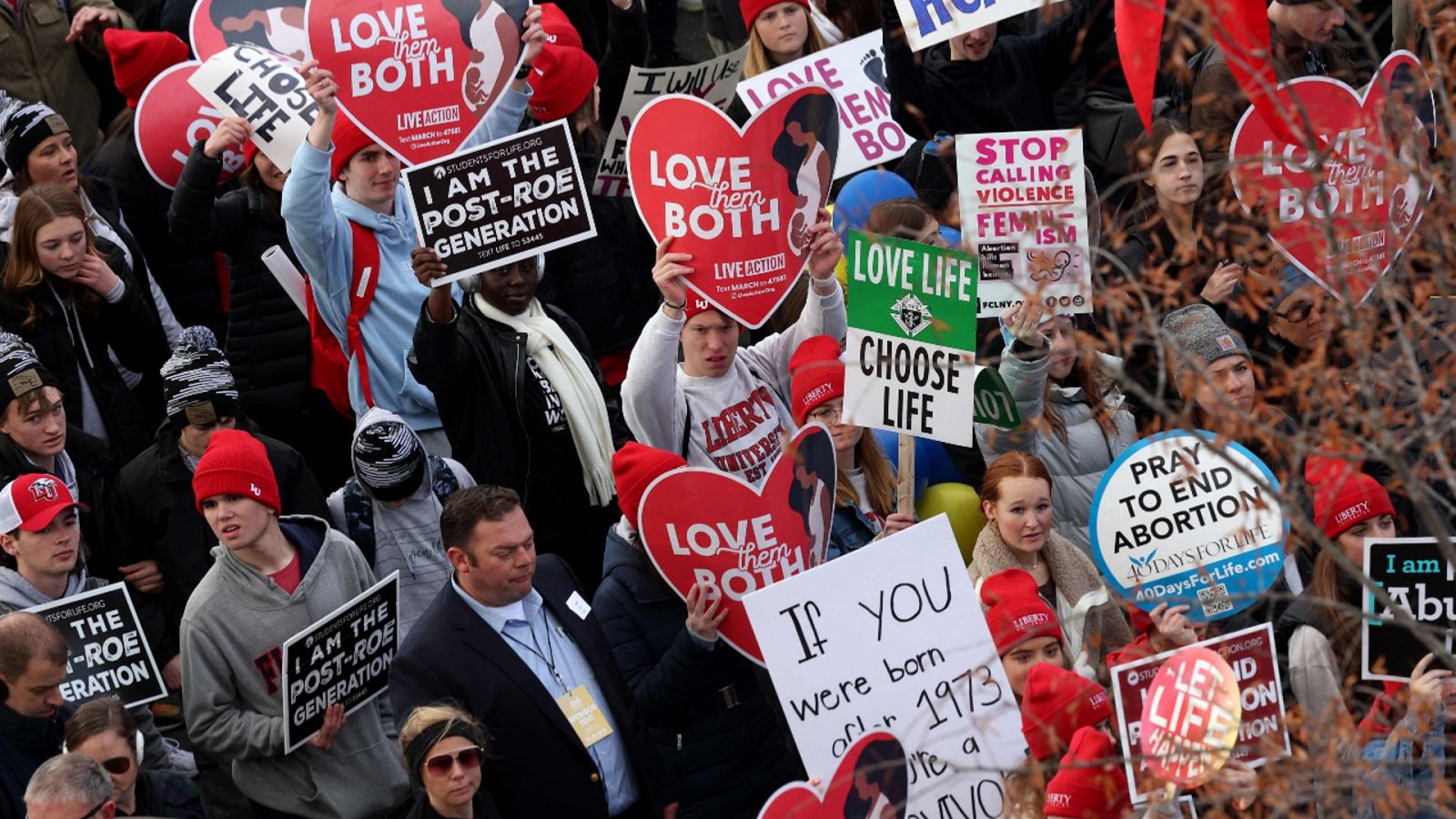 Una imagen de la manifestación convocada por la organización March for Life en Washington, Estados Unidos.