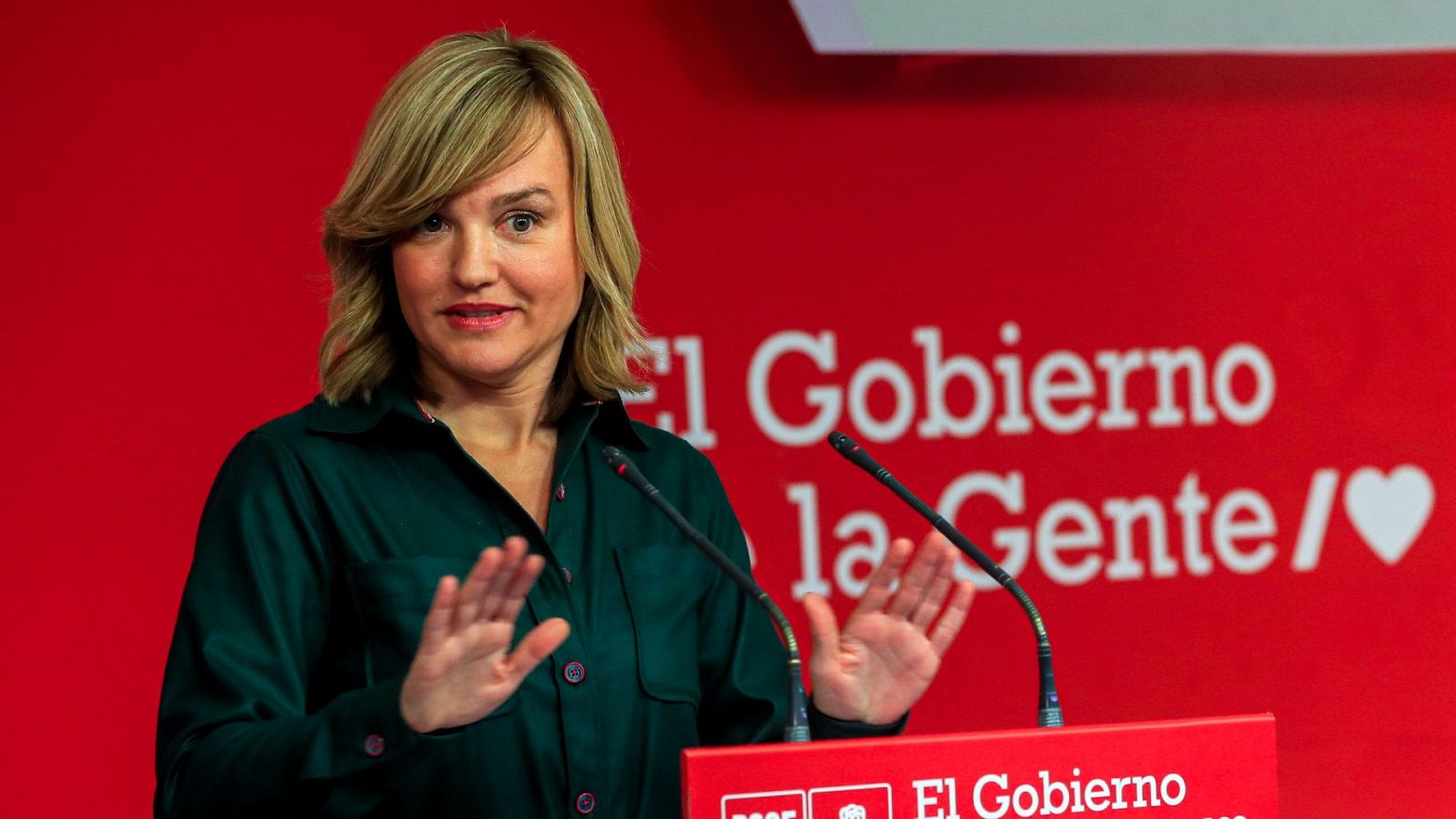 La portavoz de la Ejecutiva del PSOE, Pilar Alegría