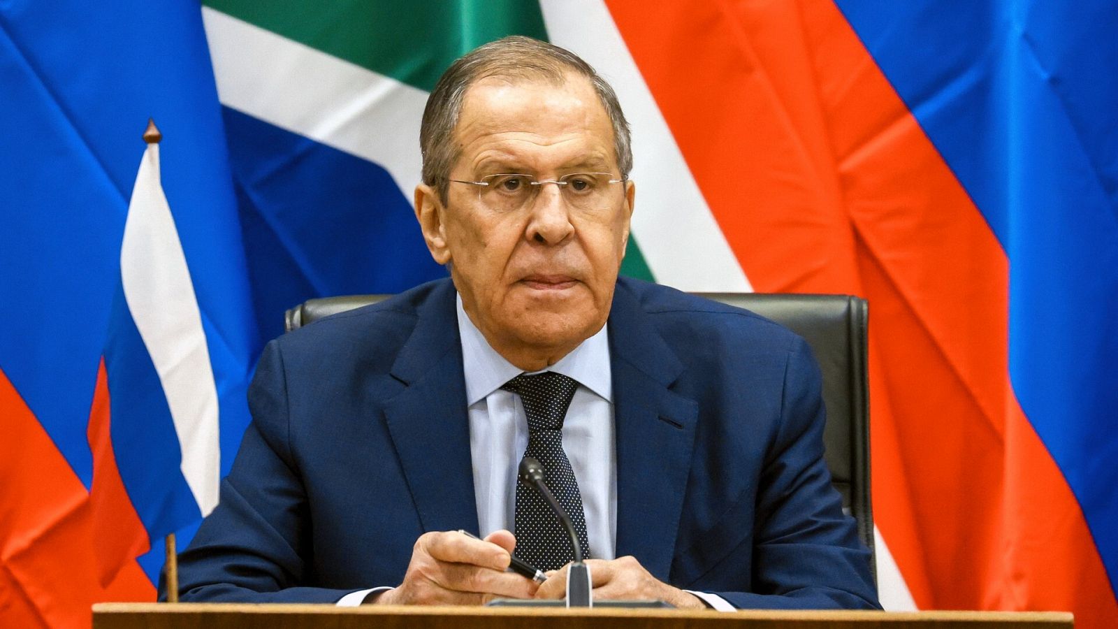 El ministro de Exteriores ruso, Serguéi Lavrov, en su visita a Sudáfrica