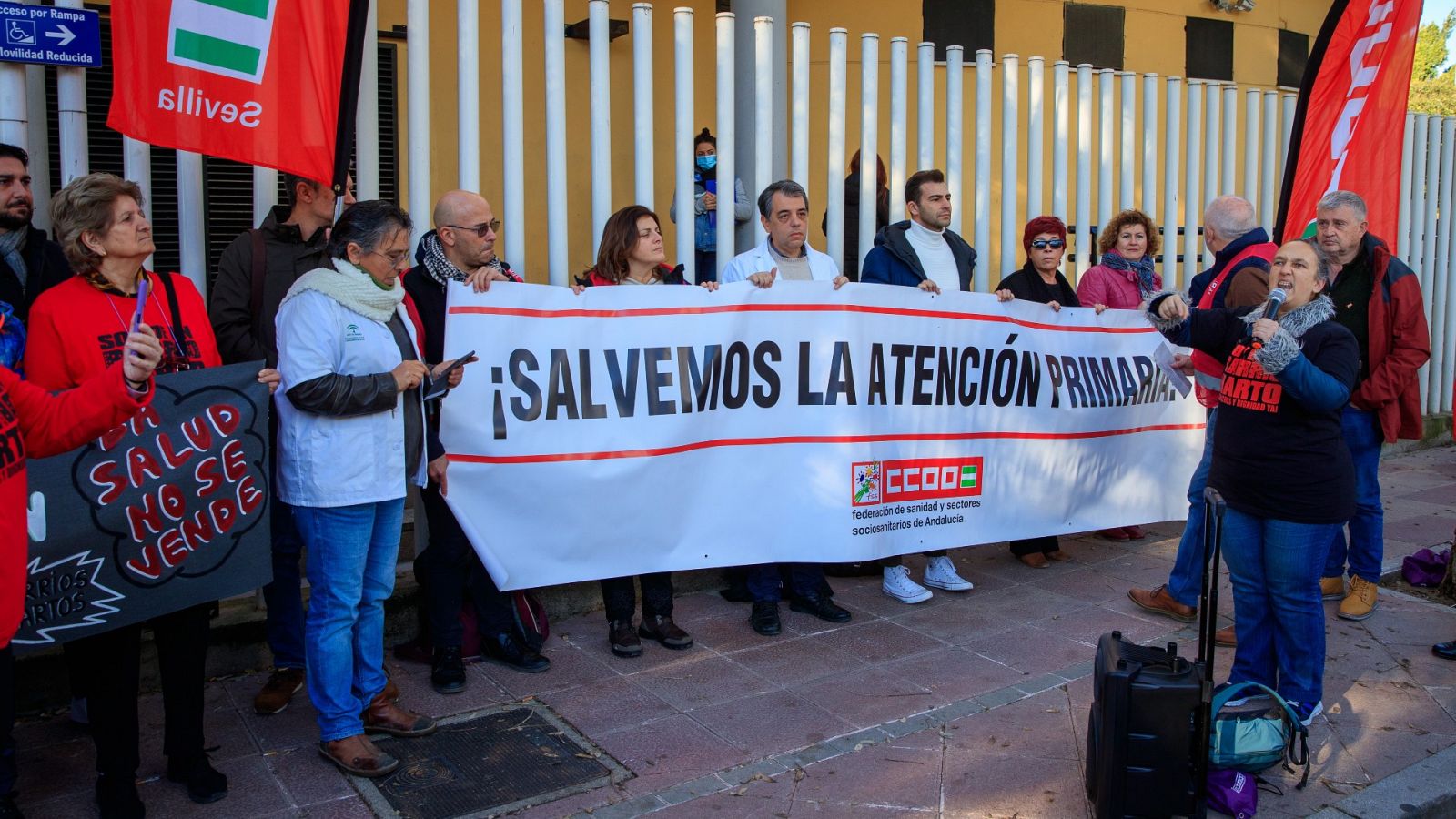 Imagen de protestas por la situación de la Atención Primaria en Andalucía