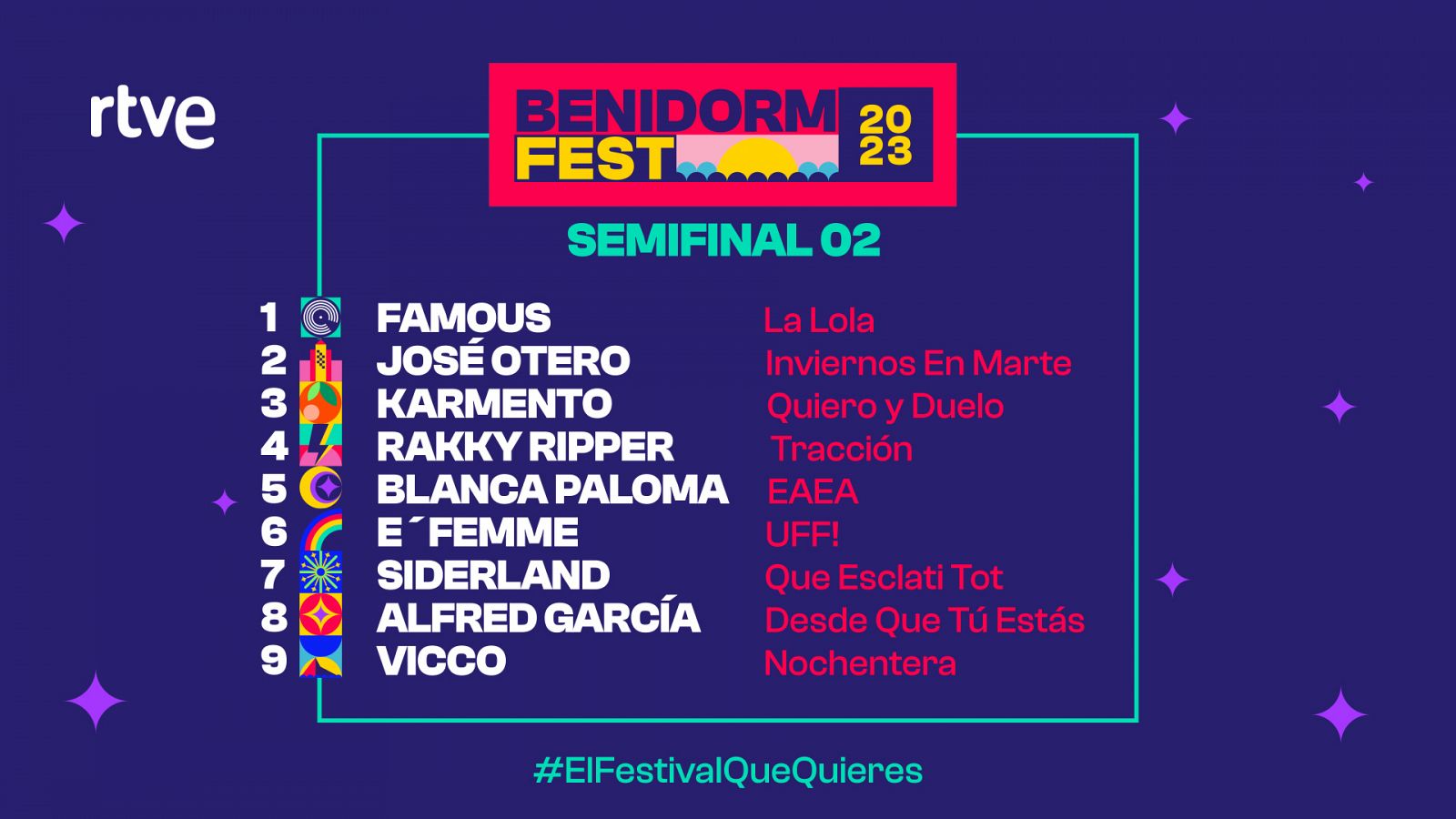 Segunda Semifinal del Benidorm Fest 2023: Este será el orden de actuación